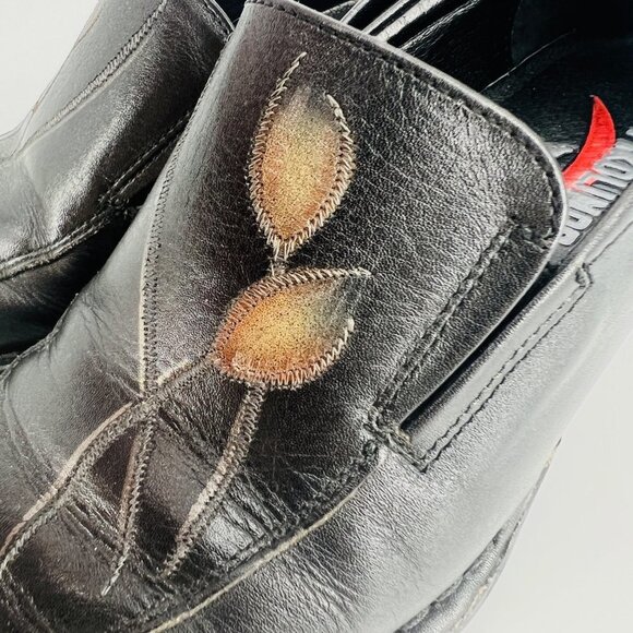Pikolinos Black Loafers with Leaf Design Size 5 - Picture 3 of 14